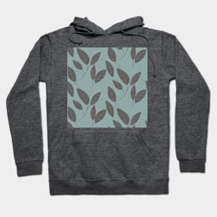 Simple Gray Leaves Hoodie